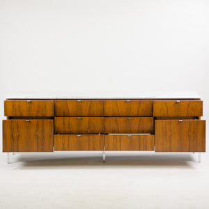 SOLD 1960's Florence Knoll Vintage Rosewood and Marble Credenza