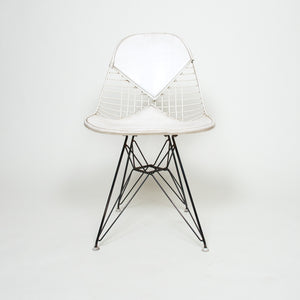 SOLD Eames Set of 4 DKR Herman Miller Wire Eiffel Tower Bikini Chairs White