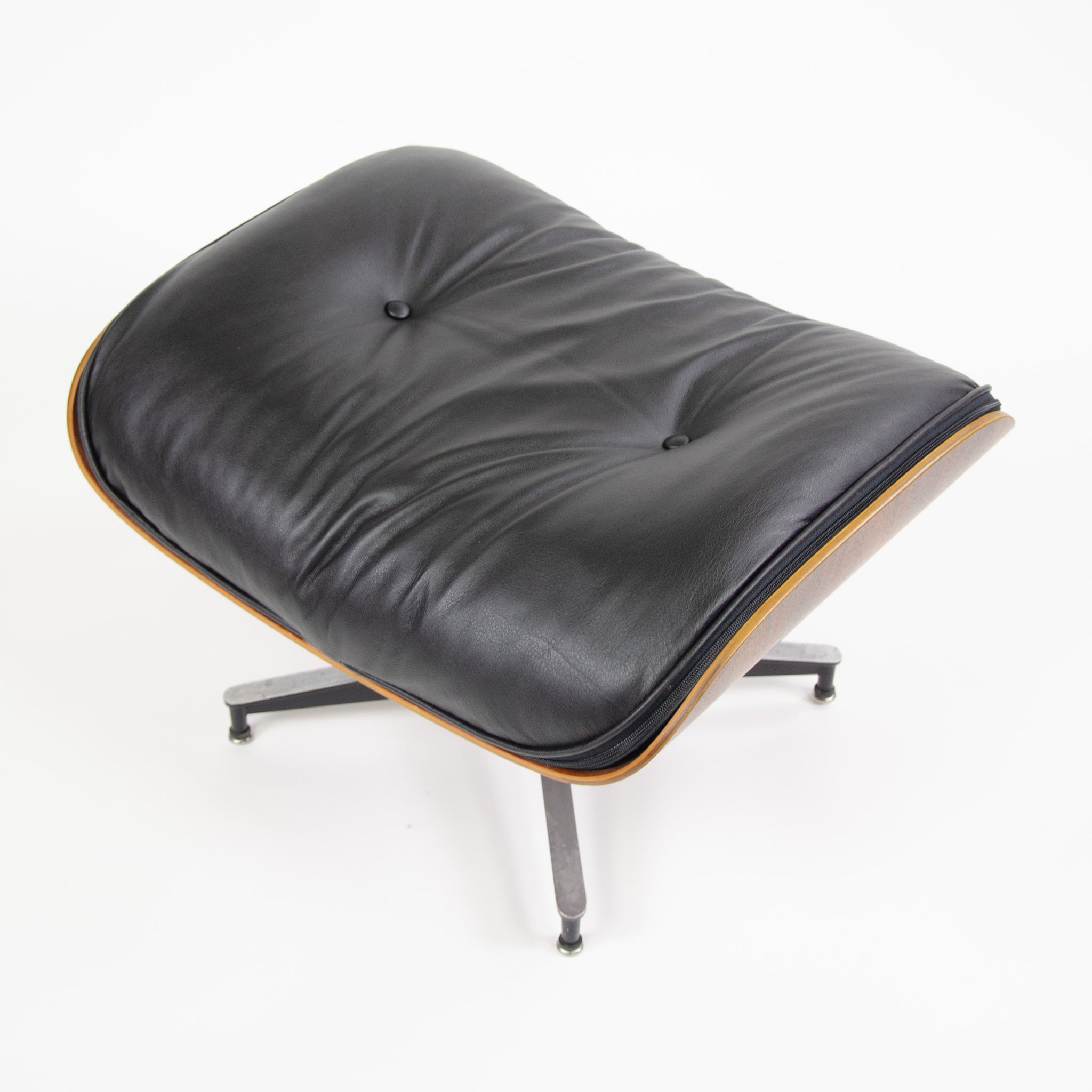 SOLD Herman Miller Eames Lounge Chair & Ottoman Rosewood 670 671 Black Leather 1970's