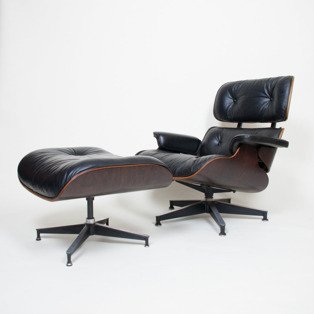 SOLD 1970's Herman Miller Eames Lounge Chair & Ottoman Rosewood 670 671