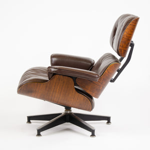 SOLD 1970's Herman Miller Eames Lounge Chair & Ottoman Rosewood 670 671 Brown Leather