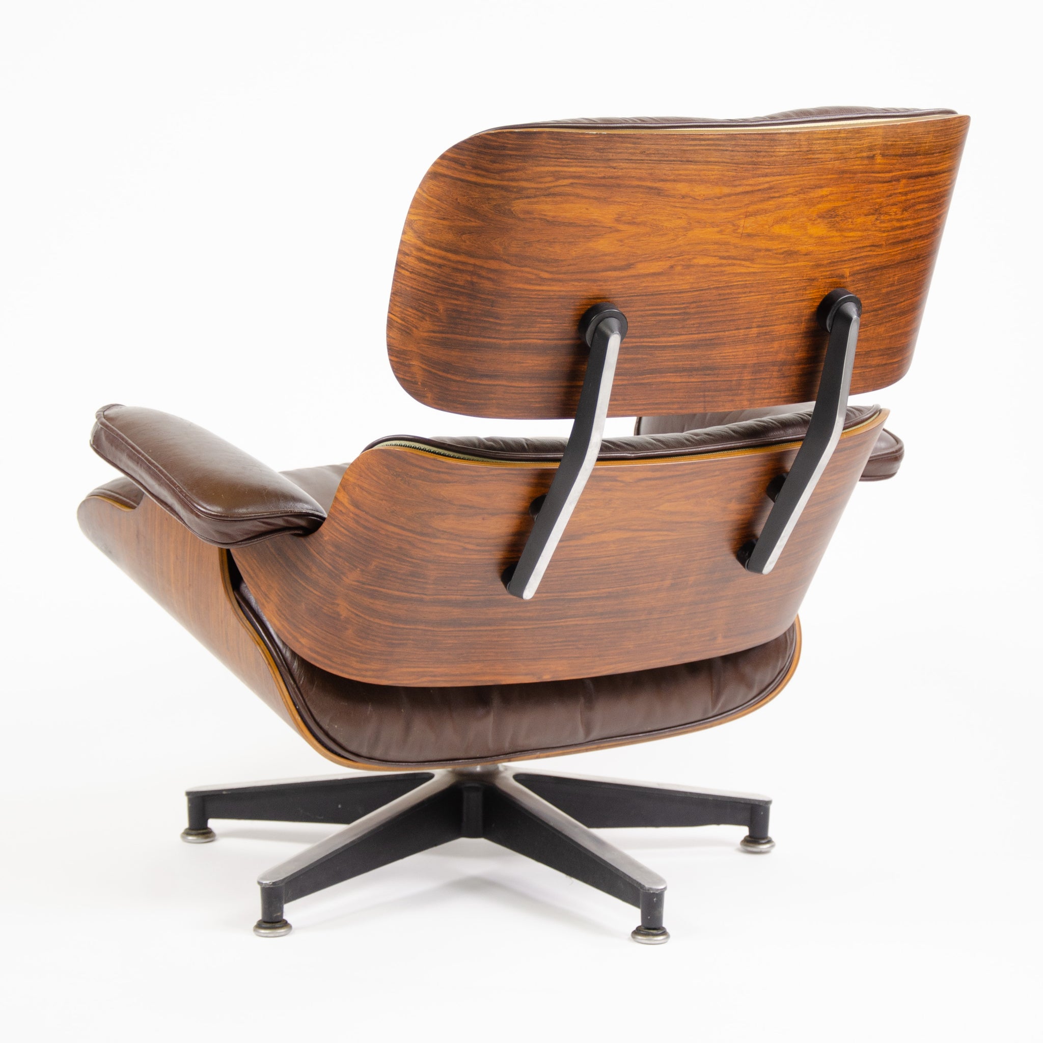 SOLD 1970's Herman Miller Eames Lounge Chair & Ottoman Rosewood 670 671 Brown Leather