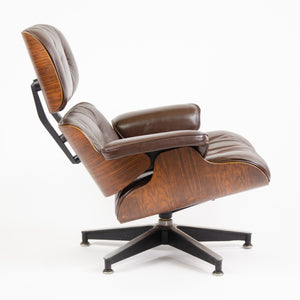 SOLD 1970's Herman Miller Eames Lounge Chair & Ottoman Rosewood 670 671 Brown Leather