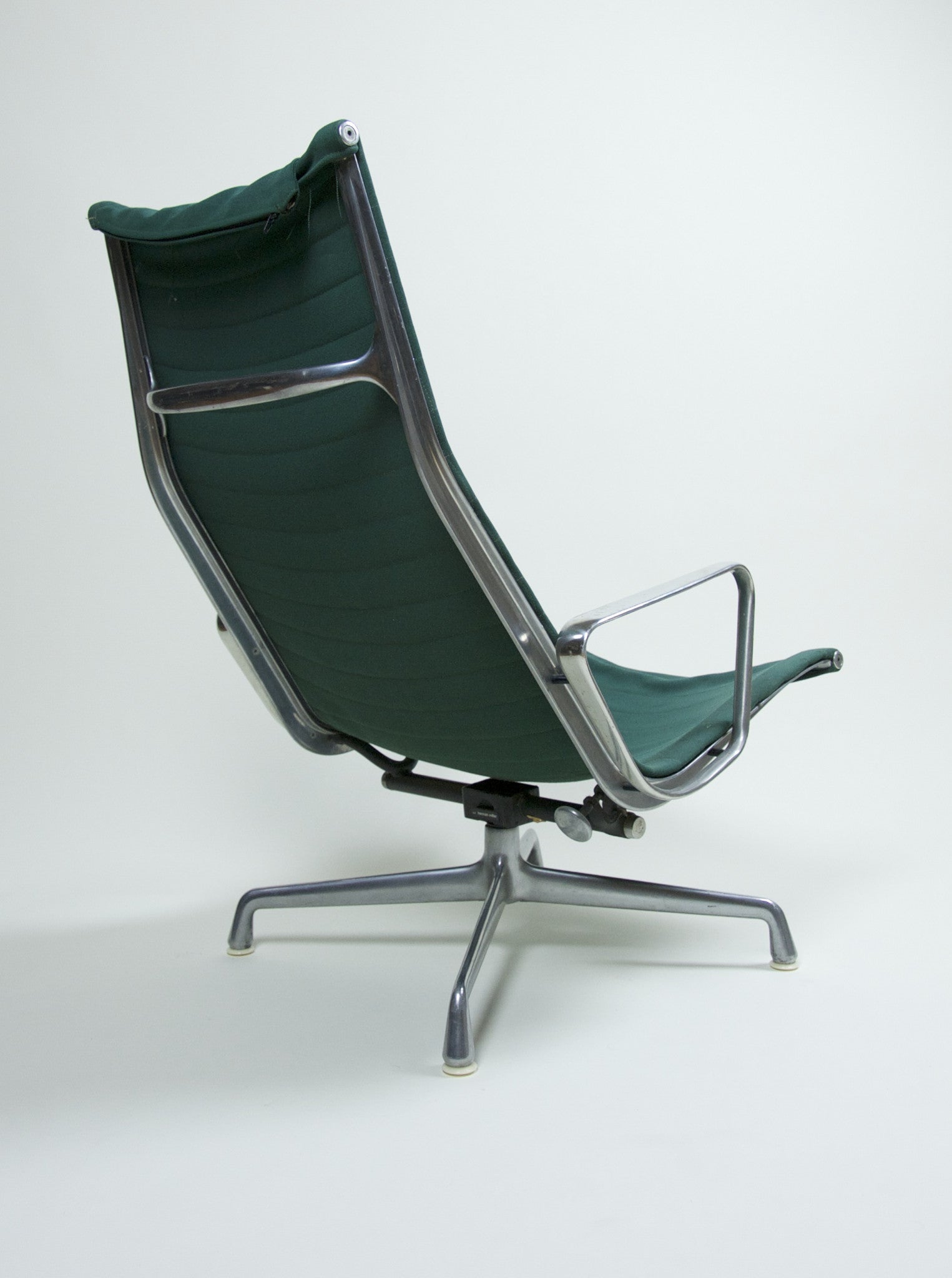 SOLD Eames Herman Miller Green Aluminum Group Lounge Chair and Ottoman
