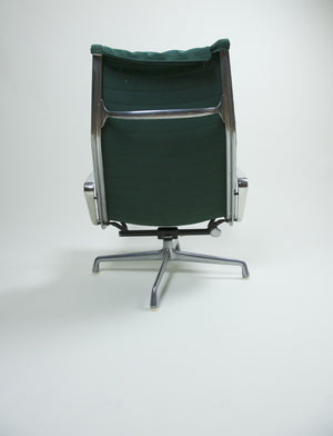 SOLD Eames Herman Miller Green Aluminum Group Lounge Chair and Ottoman