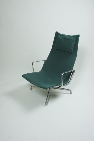 SOLD Eames Herman Miller Green Aluminum Group Lounge Chair and Ottoman