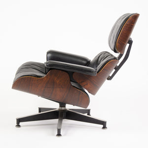 SOLD 1960's Herman Miller Eames Lounge Chair & Ottoman Rosewood 670 671 Black Leather