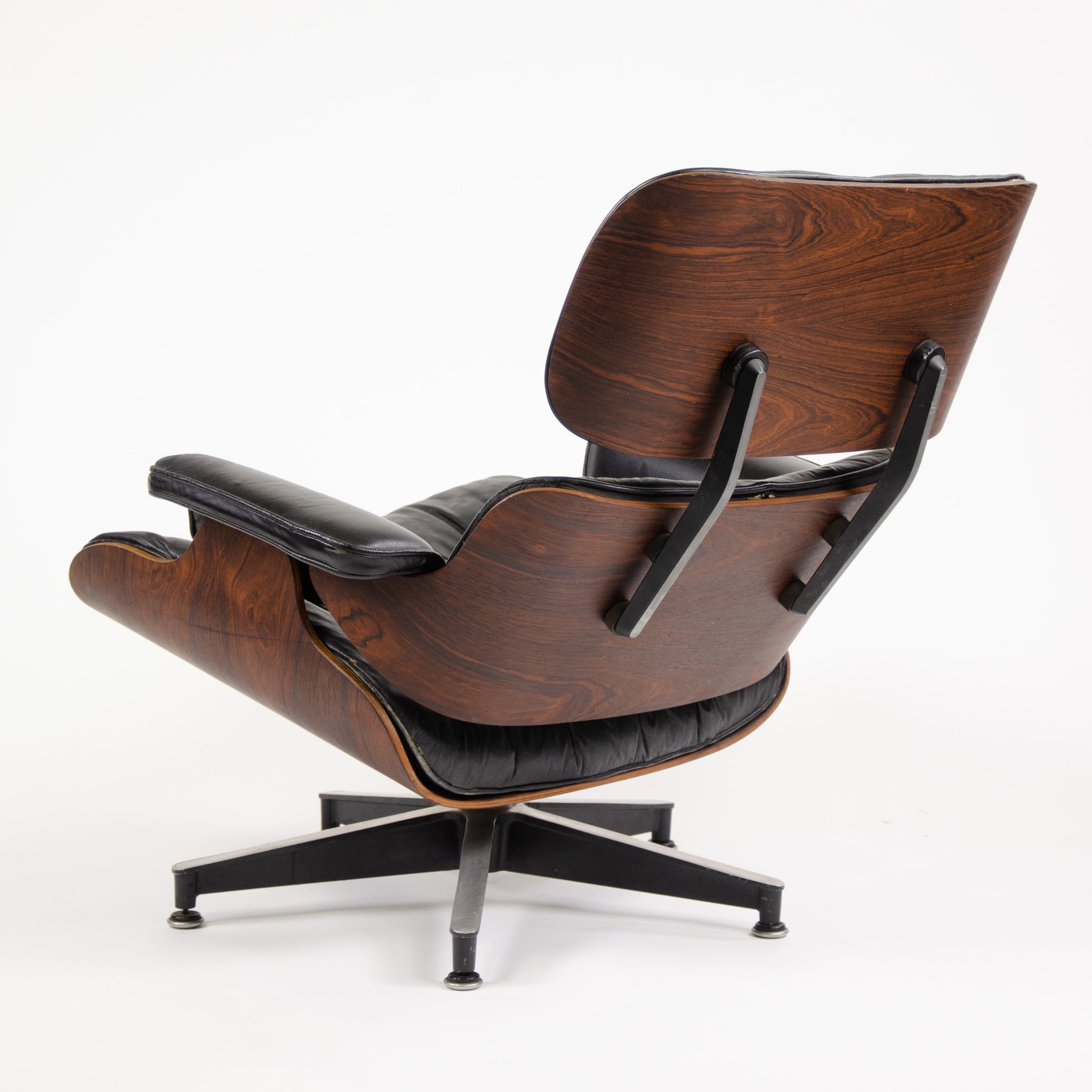 SOLD 1960's Herman Miller Eames Lounge Chair & Ottoman Rosewood 670 671 Black Leather