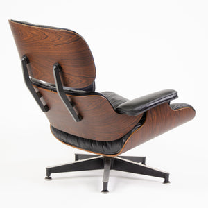 SOLD 1960's Herman Miller Eames Lounge Chair & Ottoman Rosewood 670 671 Black Leather