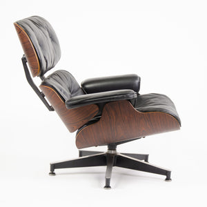 SOLD 1960's Herman Miller Eames Lounge Chair & Ottoman Rosewood 670 671 Black Leather