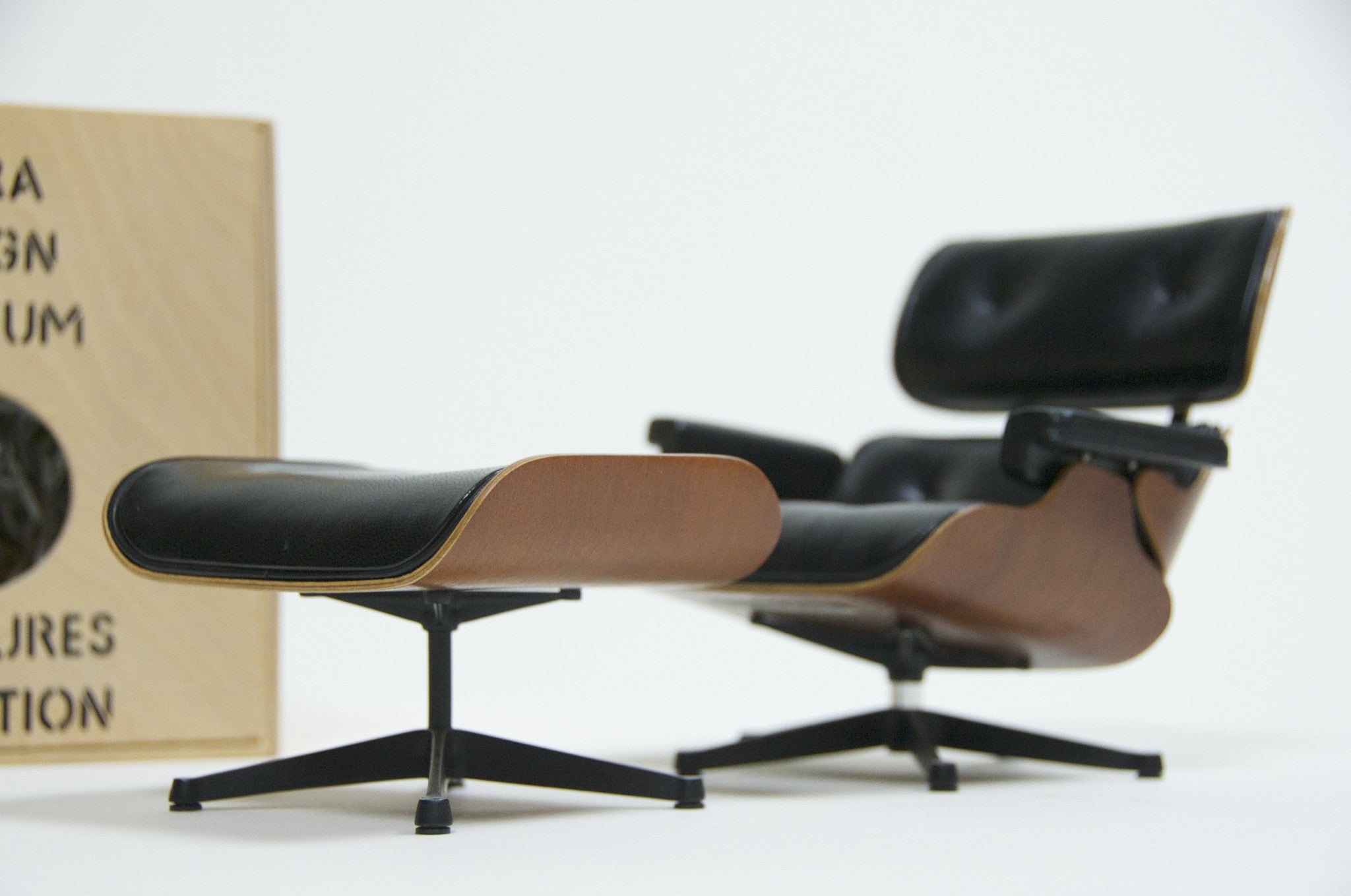 SOLD Vitra Miniature Design Eames Lounge Chair and Ottoman