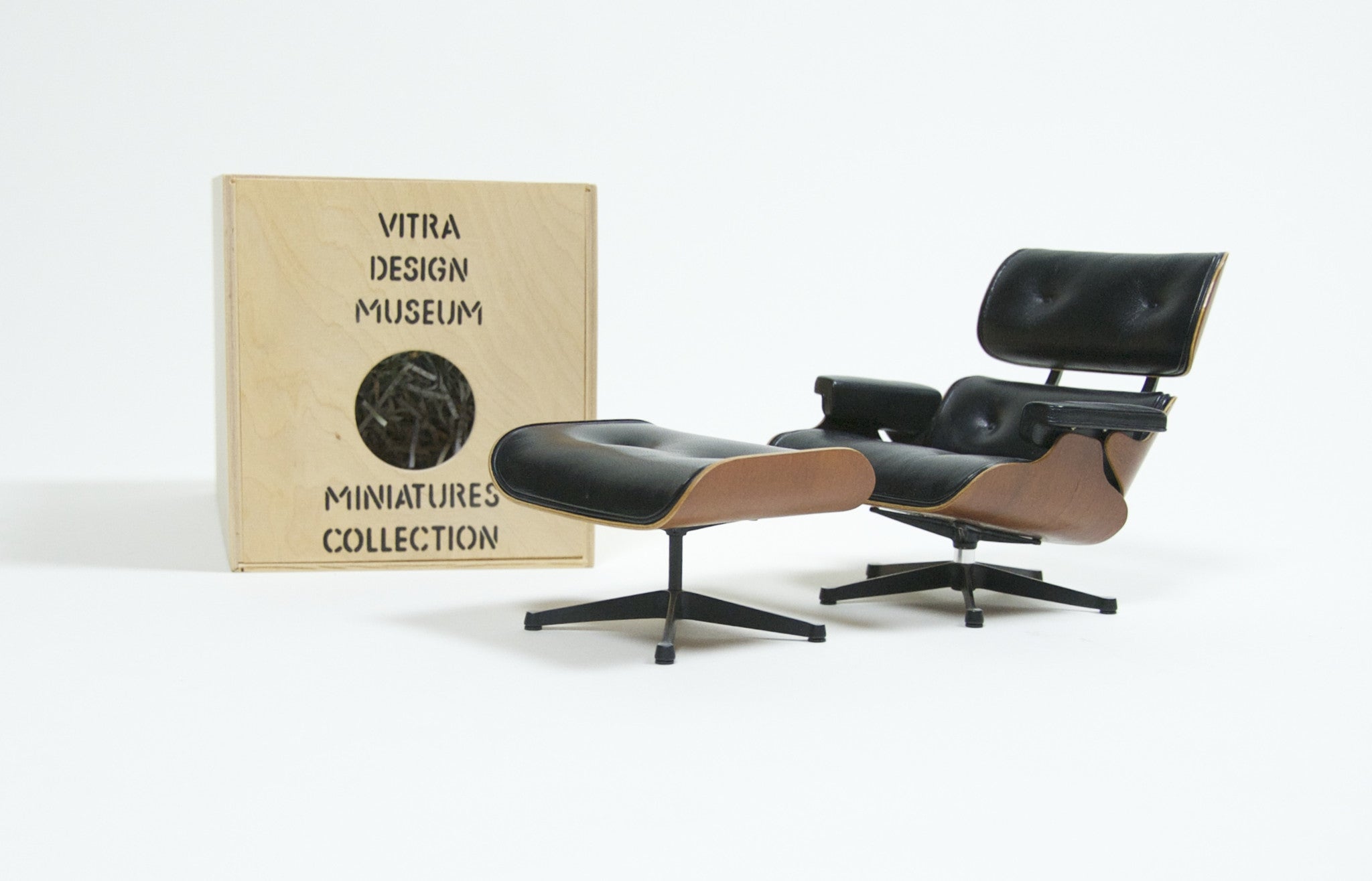SOLD Vitra Miniature Design Eames Lounge Chair and Ottoman
