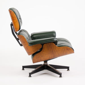 SOLD 1960's Herman Miller Eames Lounge Chair & Ottoman Rosewood 670 671 Green Leather