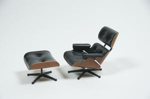 SOLD Vitra Miniature Design Eames Lounge Chair and Ottoman