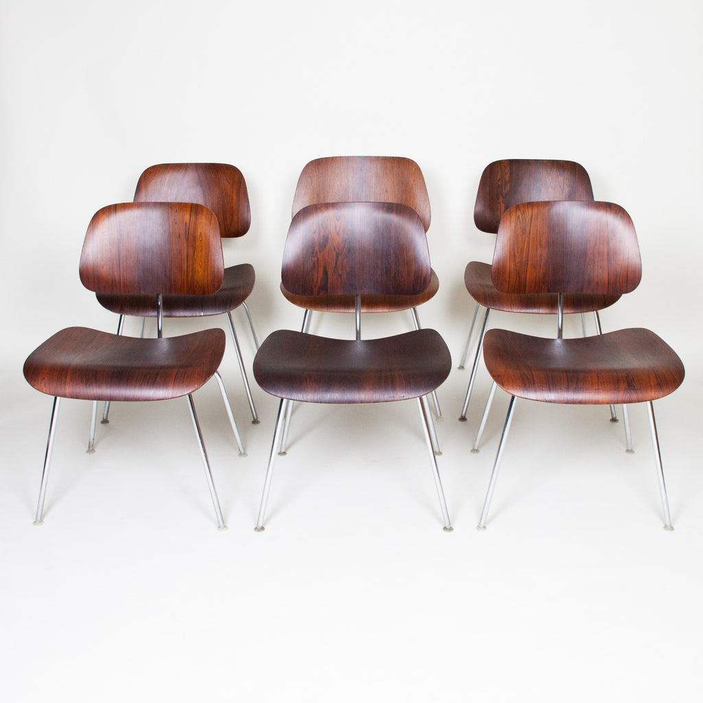 SOLD Eames Herman Miller Rosewood DCM's Dining Chairs Original Set Of Six