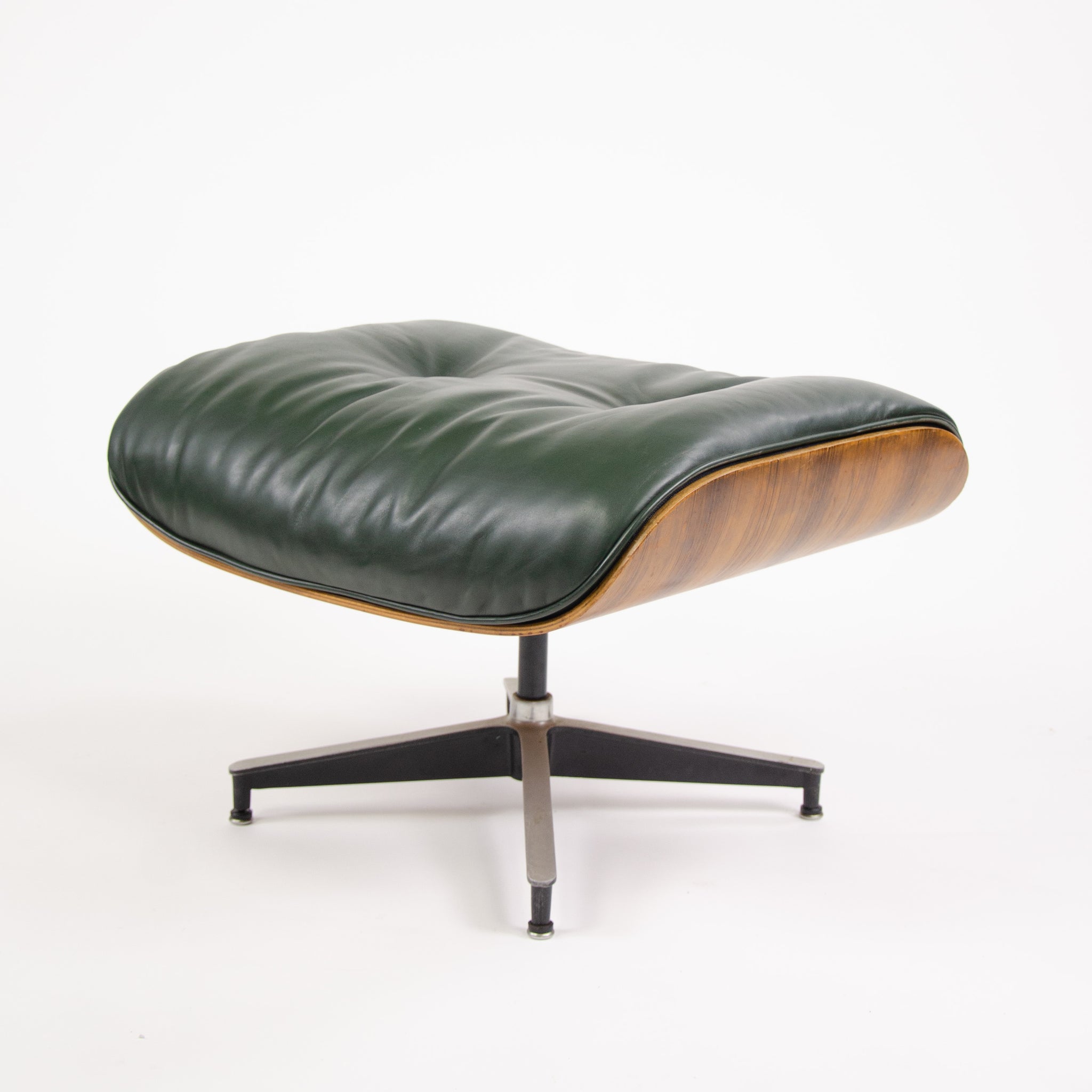 SOLD 1960's Herman Miller Eames Lounge Chair & Ottoman Rosewood 670 671 Green Leather