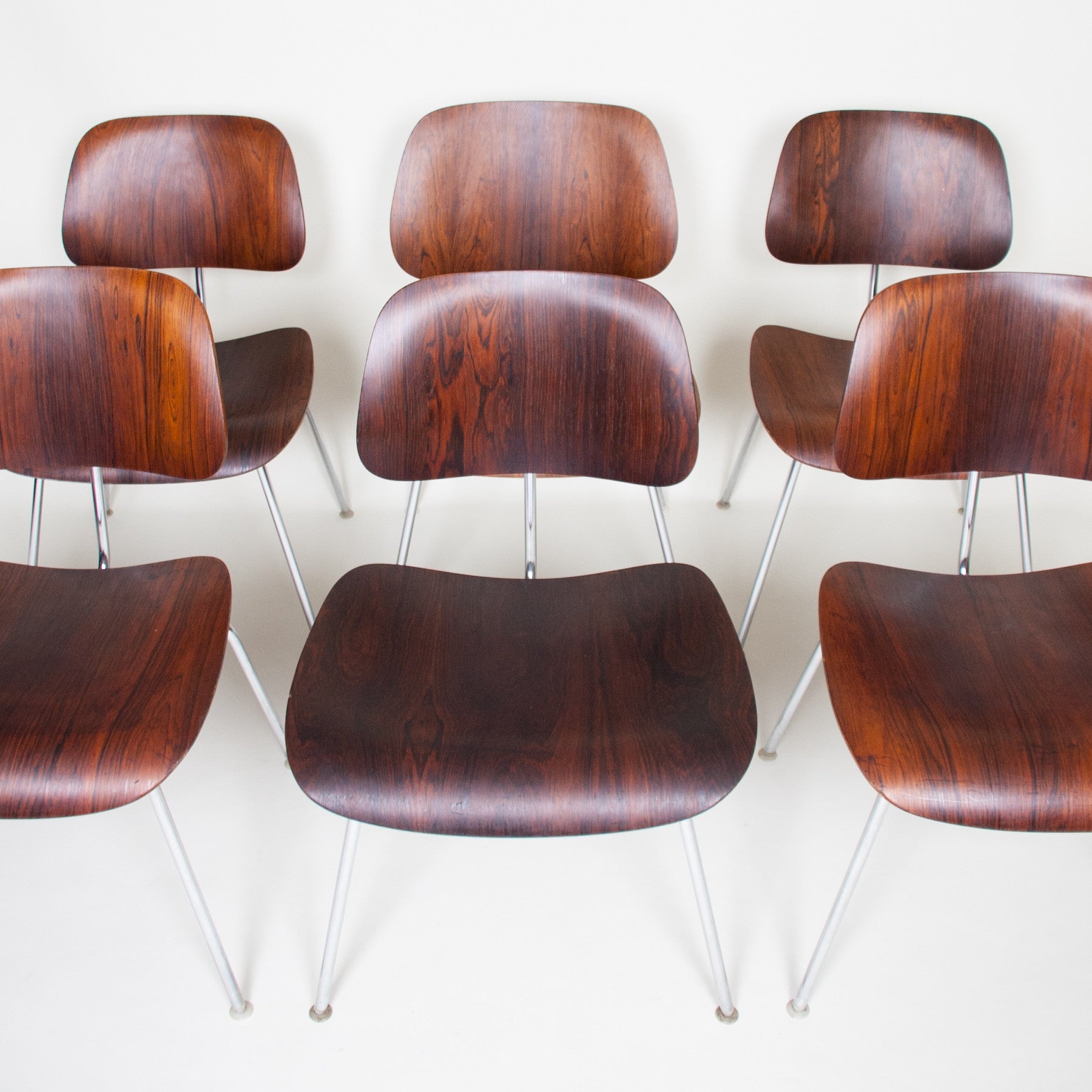 SOLD Eames Herman Miller Rosewood DCM's Dining Chairs Original Set Of Six