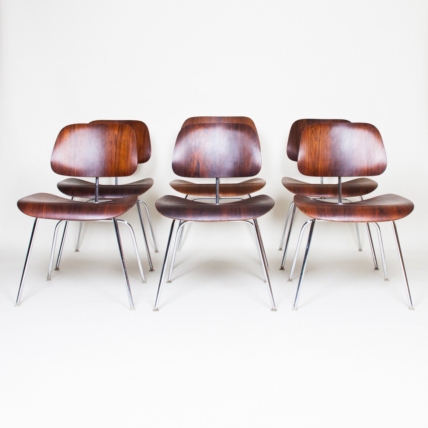 SOLD Eames Herman Miller Rosewood DCM's Dining Chairs Original Set Of Six