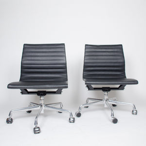 SOLD Eames Herman Miller Low Back Aluminum Group Chairs 2x