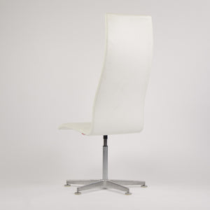 Fritz Hansen Arne Jacobsen Tall Oxford Chair White Leather 2007 4x Available