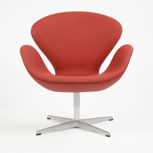 SOLD 2010 Arne Jacobsen for Fritz Hansen Denmark Swan Chair Red Upholstery Knoll MINT