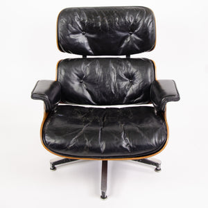 SOLD 1956 Holy Grail Herman Miller Eames Lounge Chair w Swivel Ottoman Boots + 3 Hole