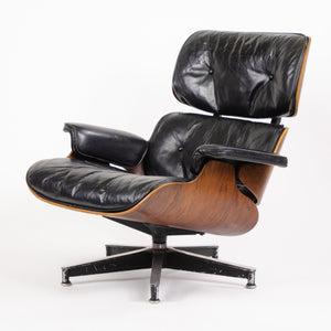 SOLD 1956 Holy Grail Herman Miller Eames Lounge Chair w Swivel Ottoman Boots + 3 Hole