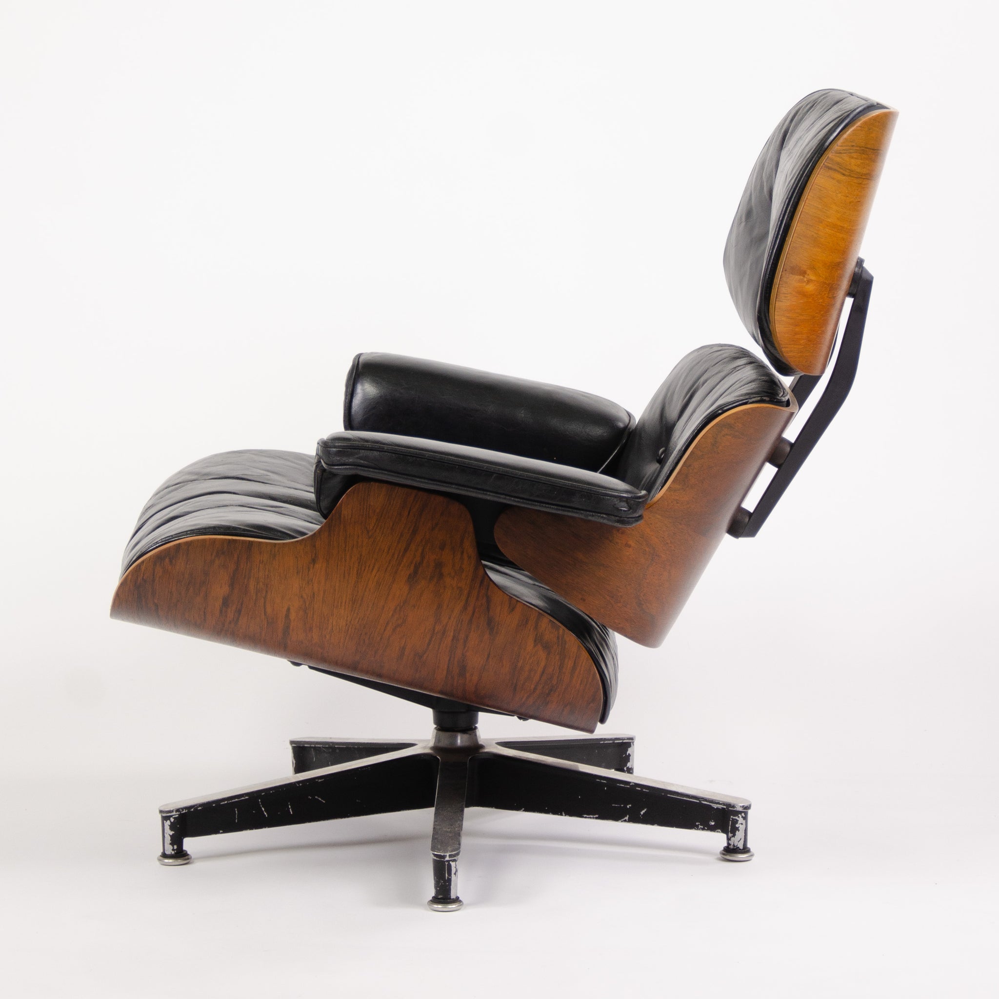 SOLD 1956 Holy Grail Herman Miller Eames Lounge Chair w Swivel Ottoman Boots + 3 Hole