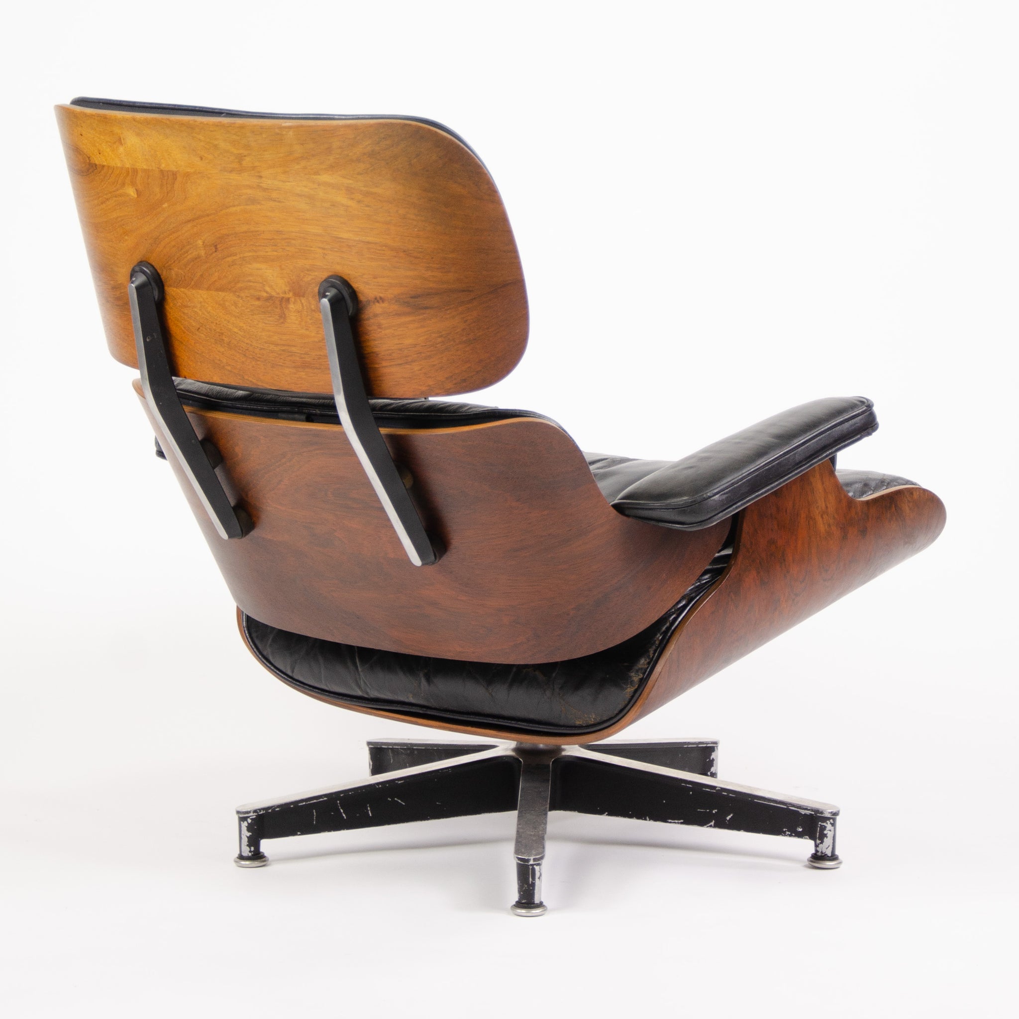 SOLD 1956 Holy Grail Herman Miller Eames Lounge Chair w Swivel Ottoman Boots + 3 Hole