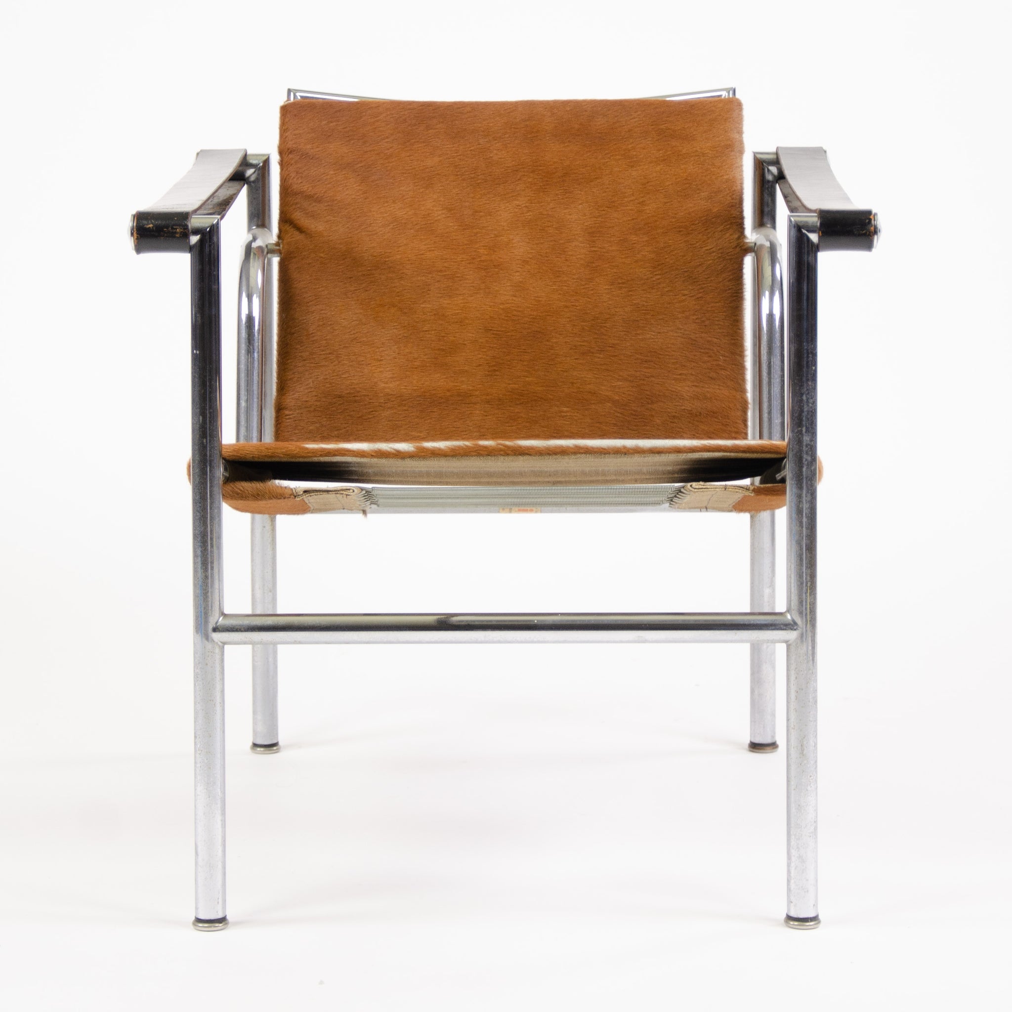 SOLD 1960's Authentic Le Corbusier Cassina LC1 Basculant Lounge Chair Cowhide Marked