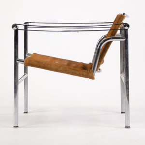 SOLD 1960's Authentic Le Corbusier Cassina LC1 Basculant Lounge Chair Cowhide Marked