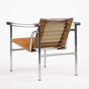 SOLD 1960's Authentic Le Corbusier Cassina LC1 Basculant Lounge Chair Cowhide Marked