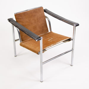 SOLD 1960's Authentic Le Corbusier Cassina LC1 Basculant Lounge Chair Cowhide Marked