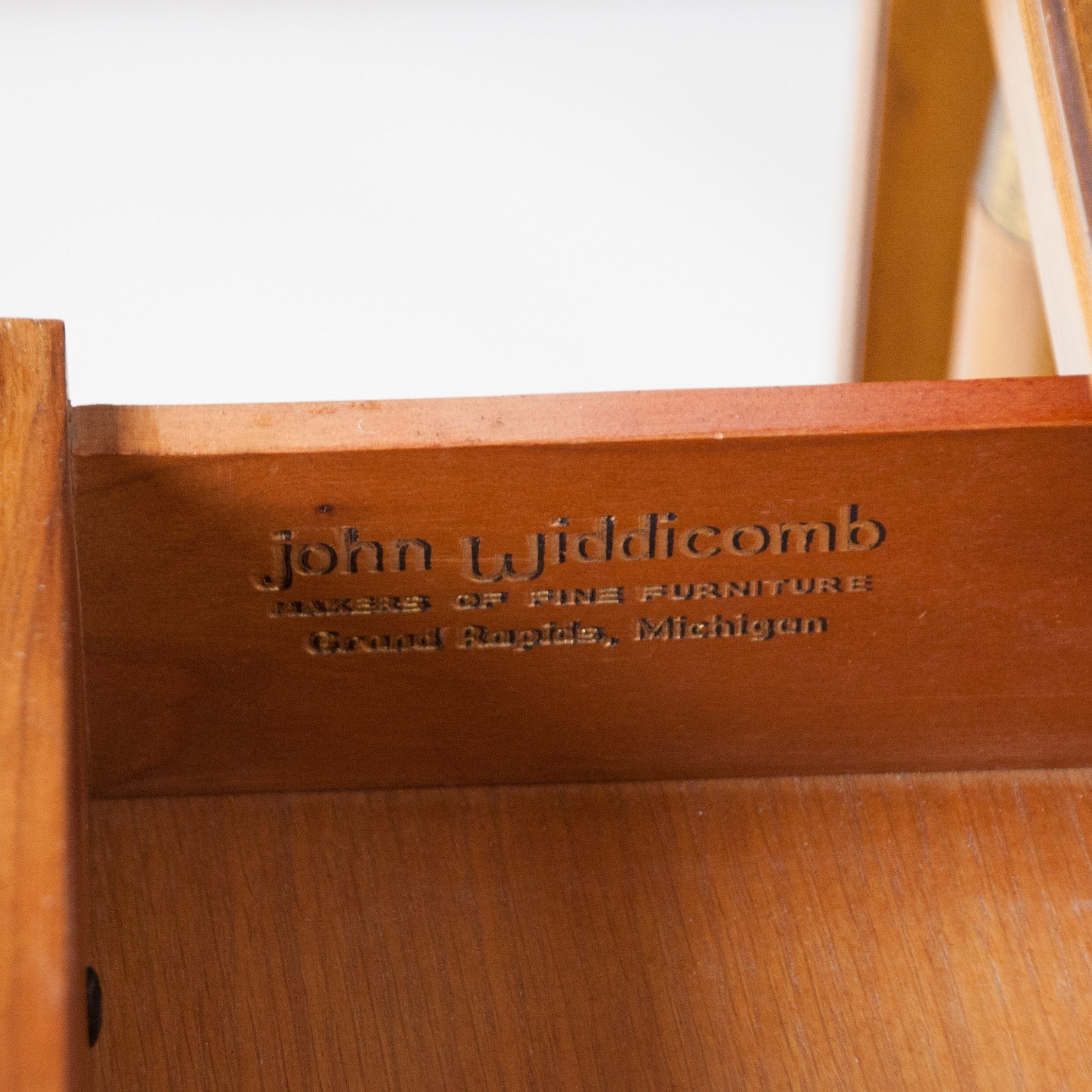 SOLD John Widdicomb Drop Leaf Walnut and Brass Cart