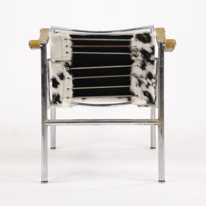 SOLD 1960's Vintage Pair Le Corbusier LC1 Cassina Basculant Chairs Cowhide