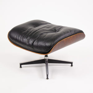 SOLD 1950's Herman Miller Eames Lounge Chair & Ottoman Rosewood 670 671 Black Leather