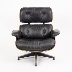 SOLD 1950's Herman Miller Eames Lounge Chair & Ottoman Rosewood 670 671 Black Leather