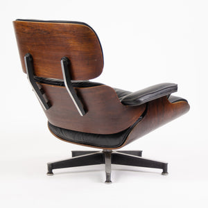 SOLD 1950's Herman Miller Eames Lounge Chair & Ottoman Rosewood 670 671 Black Leather