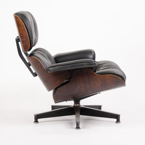 SOLD 1950's Herman Miller Eames Lounge Chair & Ottoman Rosewood 670 671 Black Leather