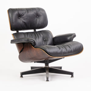 SOLD 1950's Herman Miller Eames Lounge Chair & Ottoman Rosewood 670 671 Black Leather