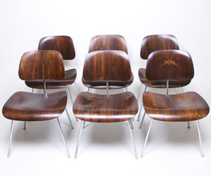 SOLD Eames Herman Miller Rosewood DCM's Dining Chairs Original Set Of Six