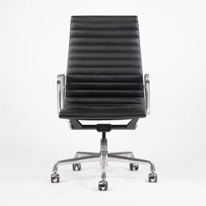 SOLD Herman Miller Eames Leather High Back Executive Aluminum Group Desk Chairs 2 Available