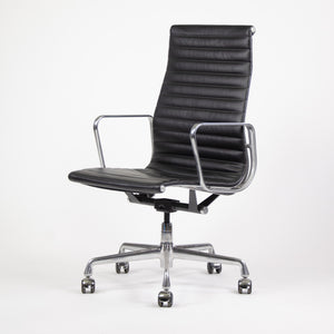 SOLD Herman Miller Eames Leather High Back Executive Aluminum Group Desk Chairs 2 Available