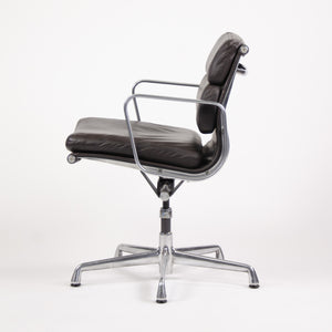 SOLD Herman Miller Eames Soft Pad Aluminum Group Chair Brown Leather 2000's