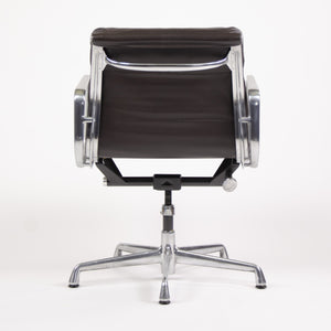 SOLD Herman Miller Eames Soft Pad Aluminum Group Chair Brown Leather 2000's