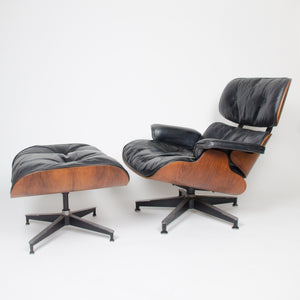 SOLD 1960's Herman Miller Eames Lounge Chair & Ottoman Rosewood 670 671