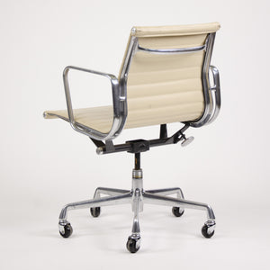 SOLD Herman Miller Eames Aluminum Group Executive Low Back Chair Ivory Leather 2000's