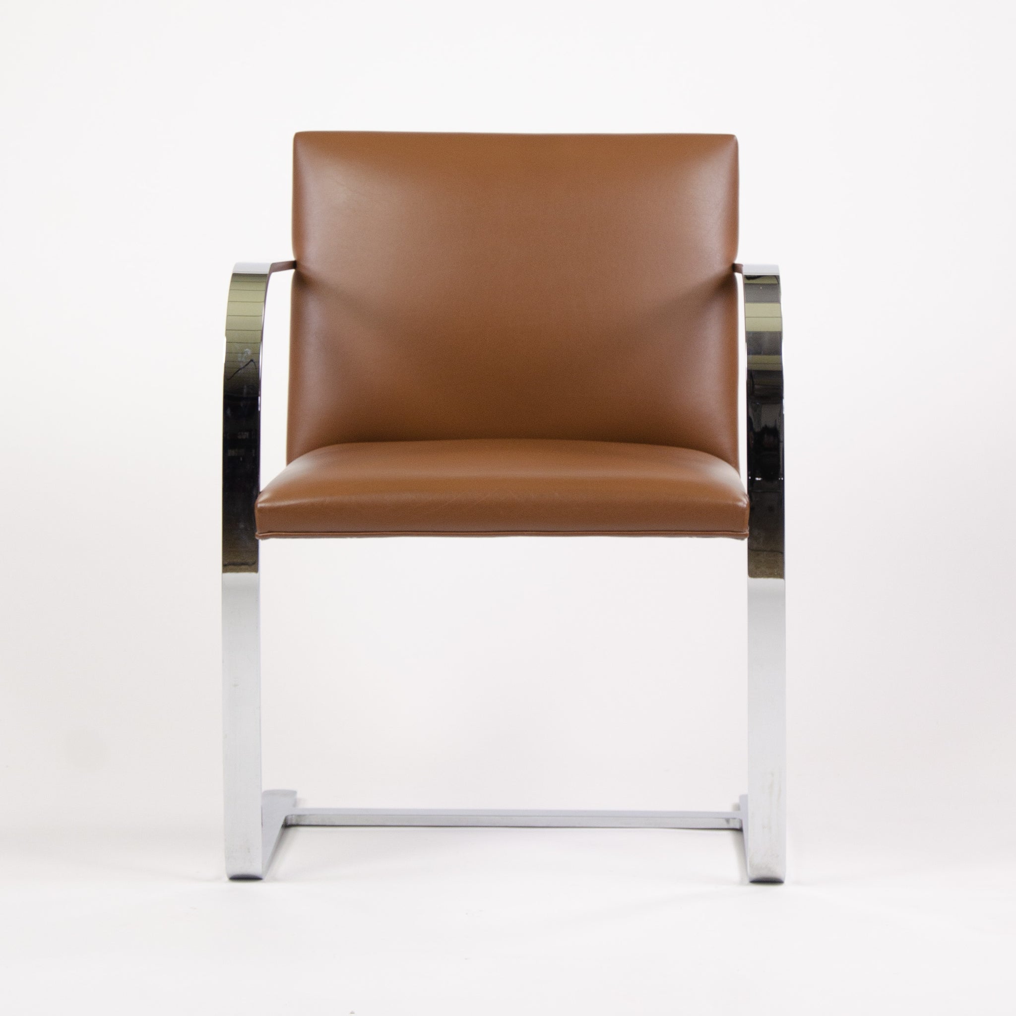 SOLD Knoll Mies Van Der Rohe Brno Chairs Brown Leather 3x Available