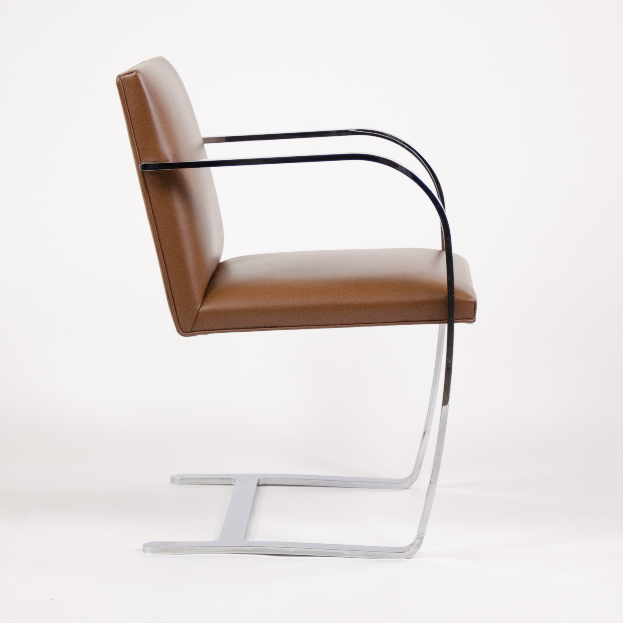SOLD Knoll Mies Van Der Rohe Brno Chairs Brown Leather 3x Available