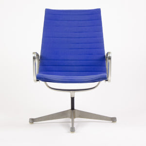 SOLD Blue Eames Herman Miller Aluminum Group Fabric Lounge Chairs Rare